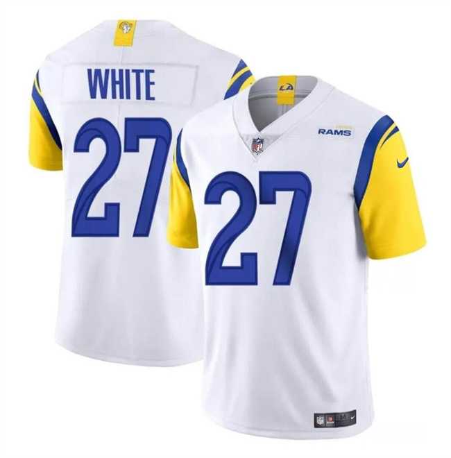 Men & Women & Youth Los Angeles Rams #27 TreDavious White White Vapor Untouchable Football Stitched Jersey